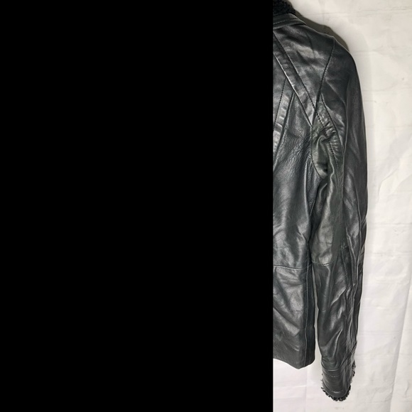 Ted Baker Womens Amilia Shearling Collar Leather Jacket Size 1 US XS - Picture 6 of 7